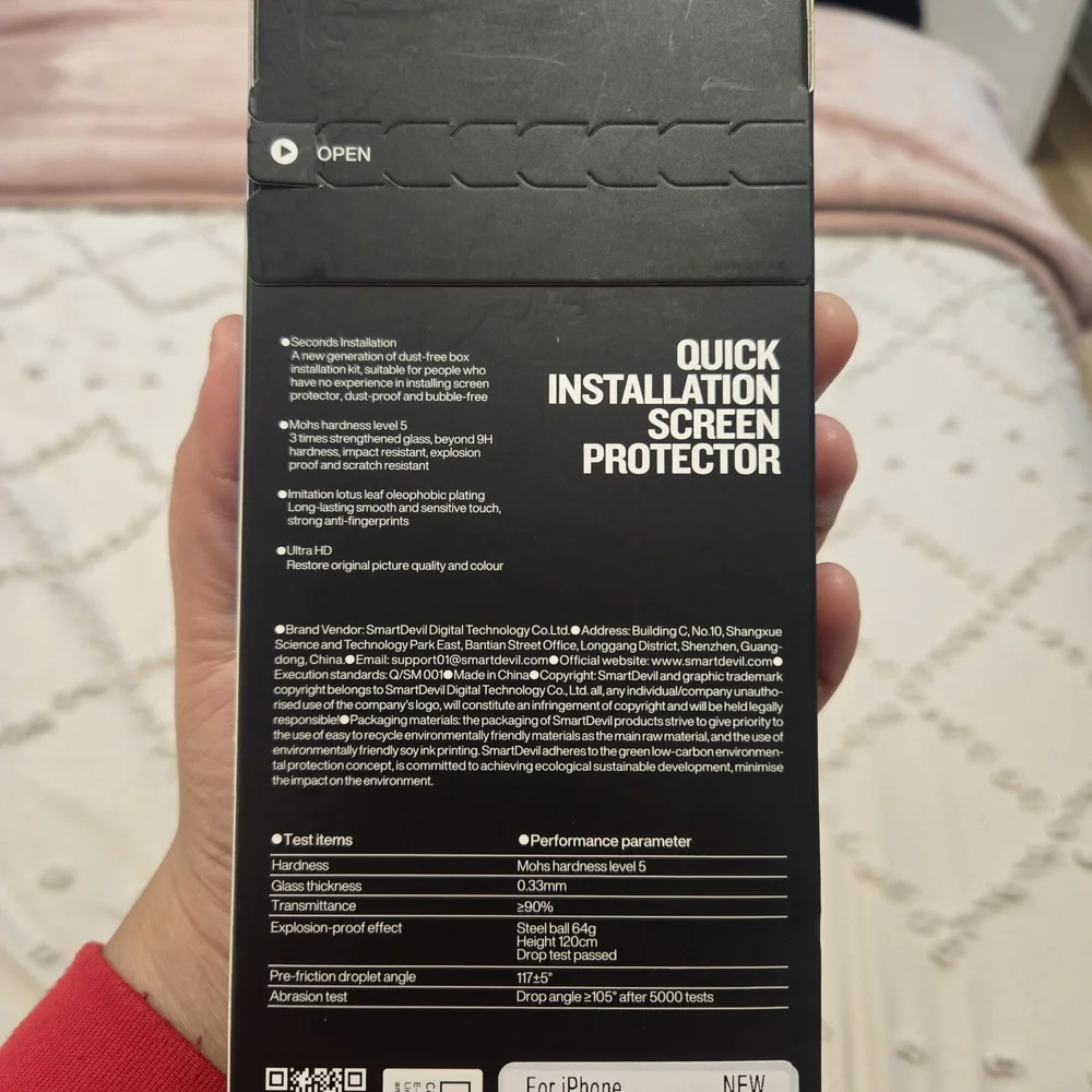 Premium Black Screen Protector for Cell Phones